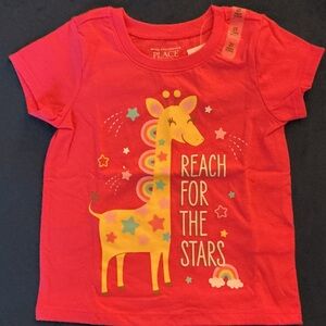 The Children's Place Red 'Reach for the Stars' Giraffe Tee